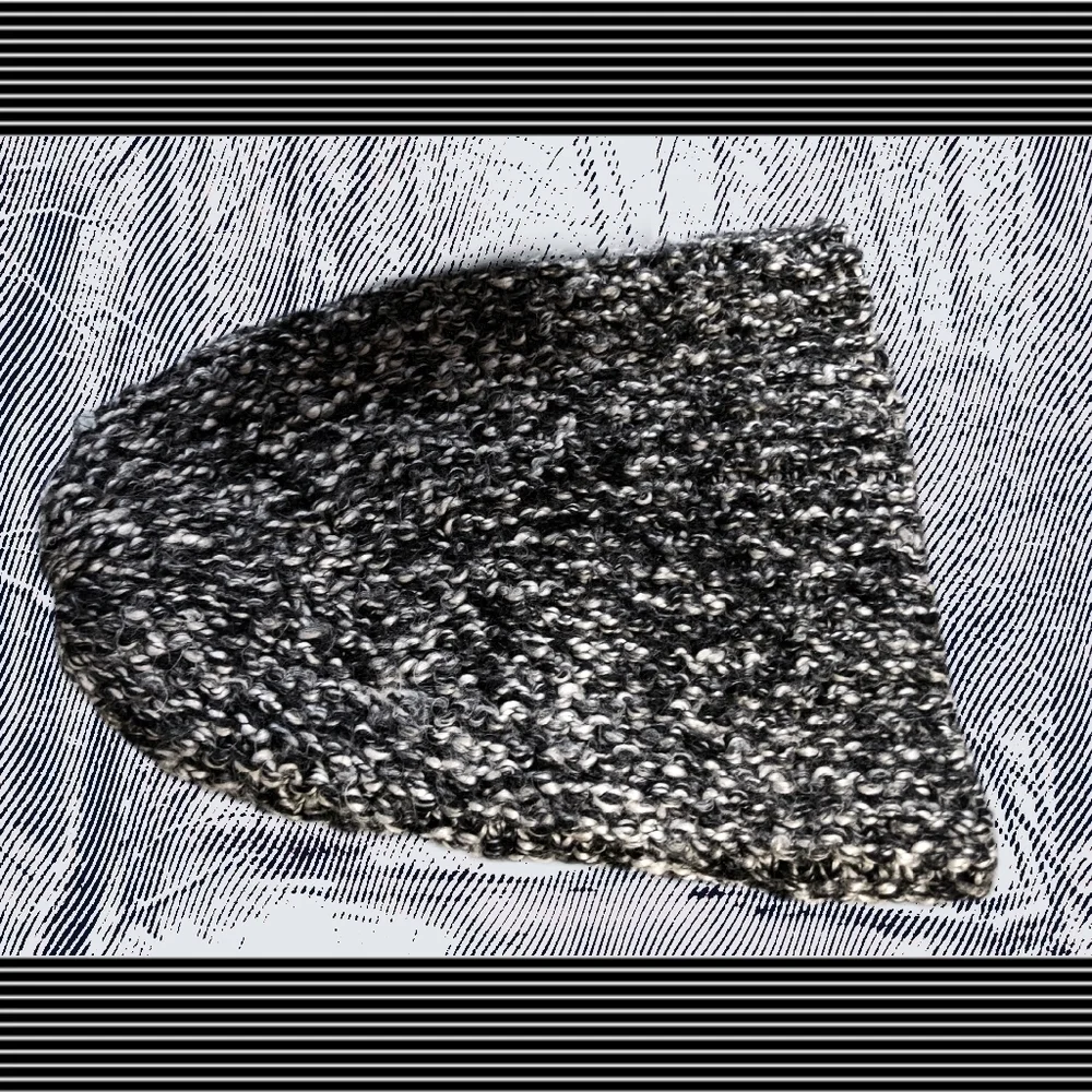 Heavyweight super warm winter knit beanie, heathered grey.